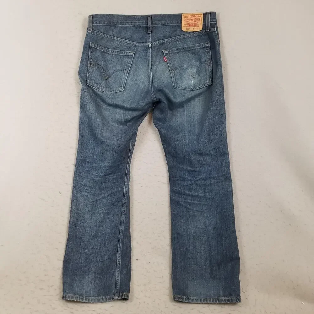 Levis 514 Jeans Mens 36x31 Blue‎ Medium Wash Slim Straight 100% Cotton Denim